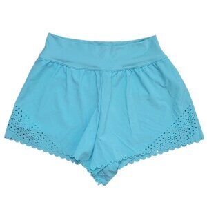 Simply Southern Sky Blue Scalloped Athletic Shorts Size Small